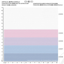 100% Baumwollgewebe Textilmaterial Stoffhemden für Männer